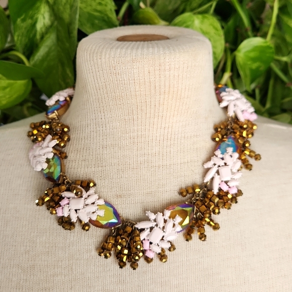 J. Crew Fringe Cluster Statement Choker Necklace